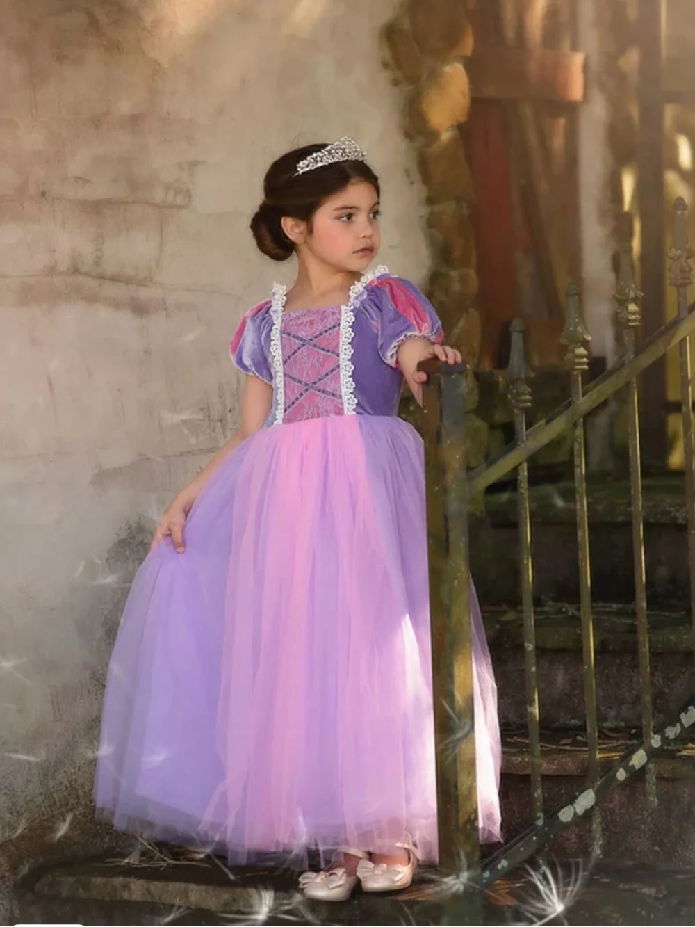 Rapunzel Pink and Purple Princess Tulle Costume Dress